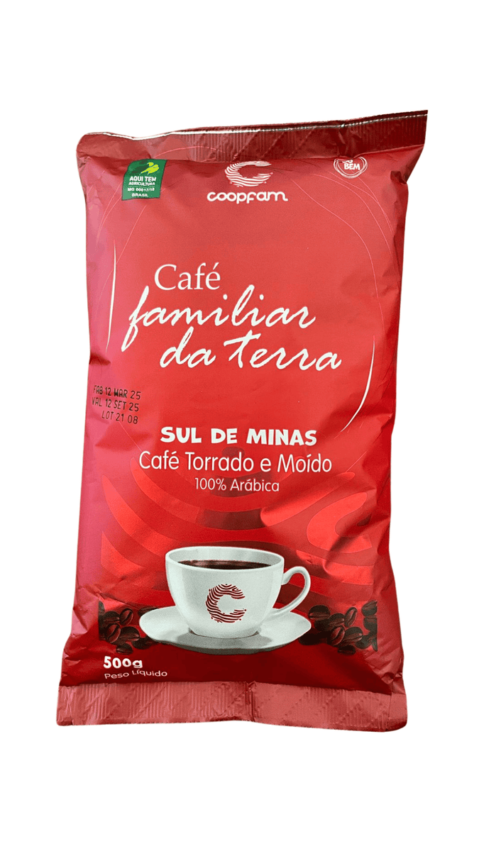 CAFÉ FAMILIAR DA TERRA TORRADO E MOIDO 500G COOPFAM – Armazem do
