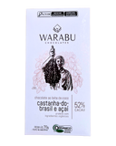 Chocolate WARABU 52% Cacau Ao Leite De Coco Castanha-Do-Brasil E Açaí