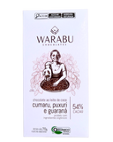 Chocolate WARABU Orgânico 54% Cacau Ao Leite De Coco Cumaru + Puxuri + Guaraná