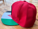 BONÉ VERMELHO PALESTINA LIVRE MST BORDADO ABA RETA