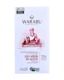 Chocolate WARABU Orgânico 72% Cacau Ao Leite De Coco Zero Adição De Açúcar