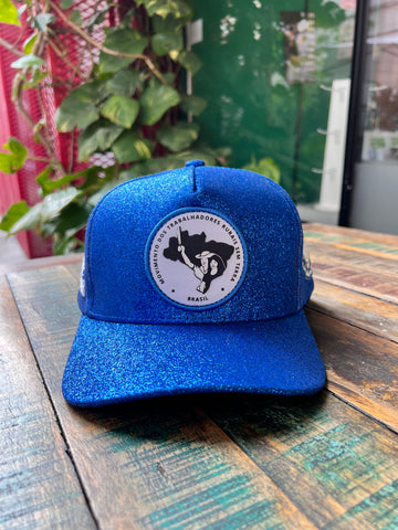 BONÉ MST CARNAVAL 2026 - PRETO COM GLITTER / AZUL COM GLITTER E LOGO MST E ACADÊMICOS DO TATUAPÉ