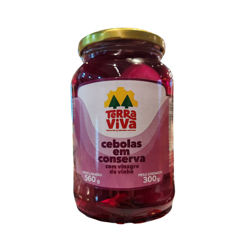 CEBOLAS EM CONSERVA COM VINAGRE DE VINHO TERRA VIVA - 560g