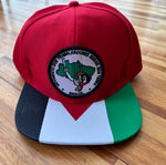 BONÉ VERMELHO PALESTINA LIVRE MST BORDADO ABA RETA