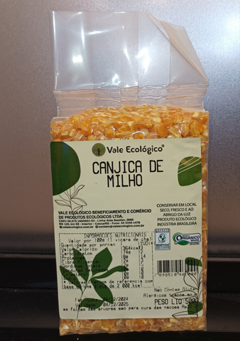 CANJICA DE MILHO ORGÂNICA VALE ECOLÓGICO, 500G