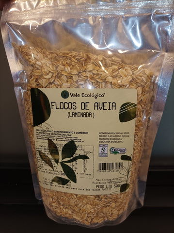 FLOCOS DE AVEIA LAMINADA ORG. VALE ECOLOGICO 500G