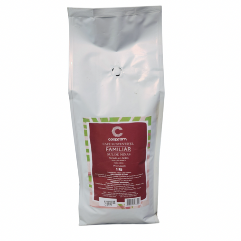 CAFÉ COOPFAM SUSTENTÁVEL FAMILIAR TORRADO GRÃOS - 1KG