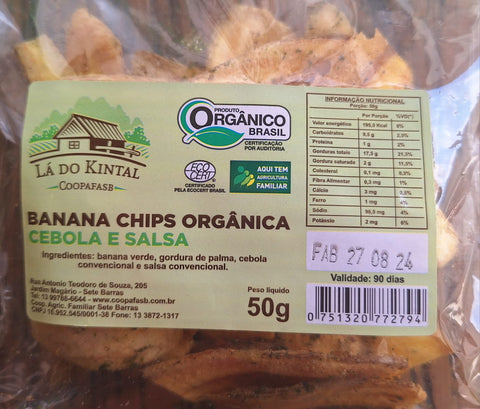 Banana Chips Orgânica Cebola e Salsa - 50g