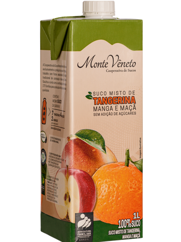 SUCO DE TANGERINA, MANGA E MAÇÃ - MONTE VÊNETO - 1L - TETRA PAK