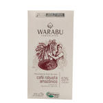 CHOCOLATE WARABU AO LEITE DE COCO CAFÉ ROBUSTA AMAZÔNICO ORGÂNICO 53% CACAU- 70g