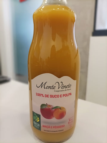 SUCO DE  MAÇÃ E PESSEGO MONTE VENETO 1L