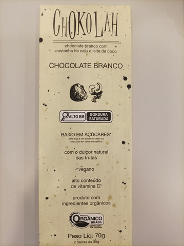 CHOCOLATE BRANCOCOM CASTANHA DE CAJU E LEITE DE COCO CHOKOLAH 70G