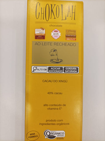 CHOCOLATE 40% CACAU AO LEITE RECHEADO CHOKOLAH 80G