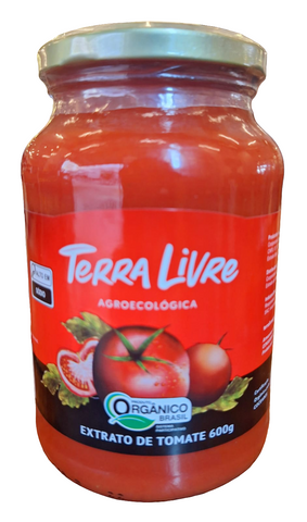 EXTRATO DE TOMATE ORGÂNICO TERRA LIVRE 600G