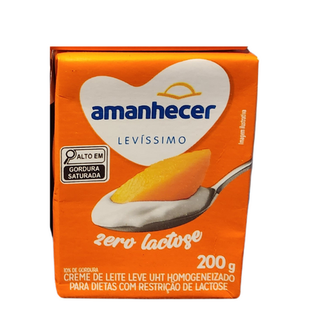 CREME DE LEITE ZERO LACTOSE LEVÍSSIMO AMANHECER - 200g